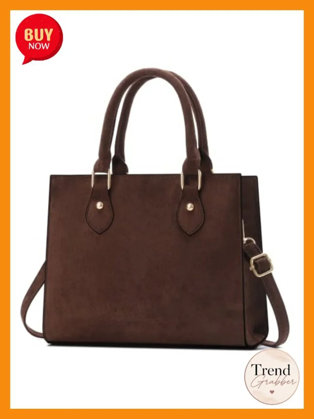 PU Leather Satchel Crossbody Handbag Vegan Top Handle Shoulder Bag